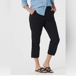 🆕 Lisa Rinna Crop Side Zip Pants(Waist 30”Rise 10”Inseam 22”)